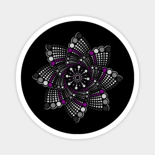 Mandala Dot Asexual Pride Pattern Magnet